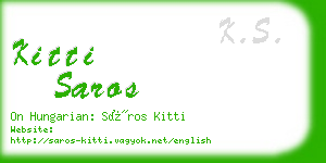 kitti saros business card